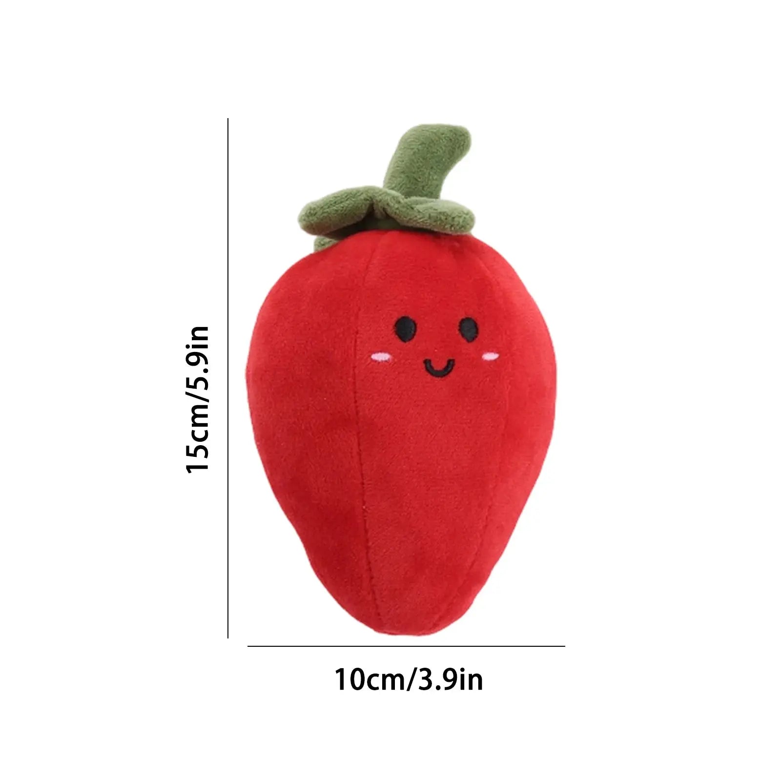 Peluche mignonne en forme de piment pour chien