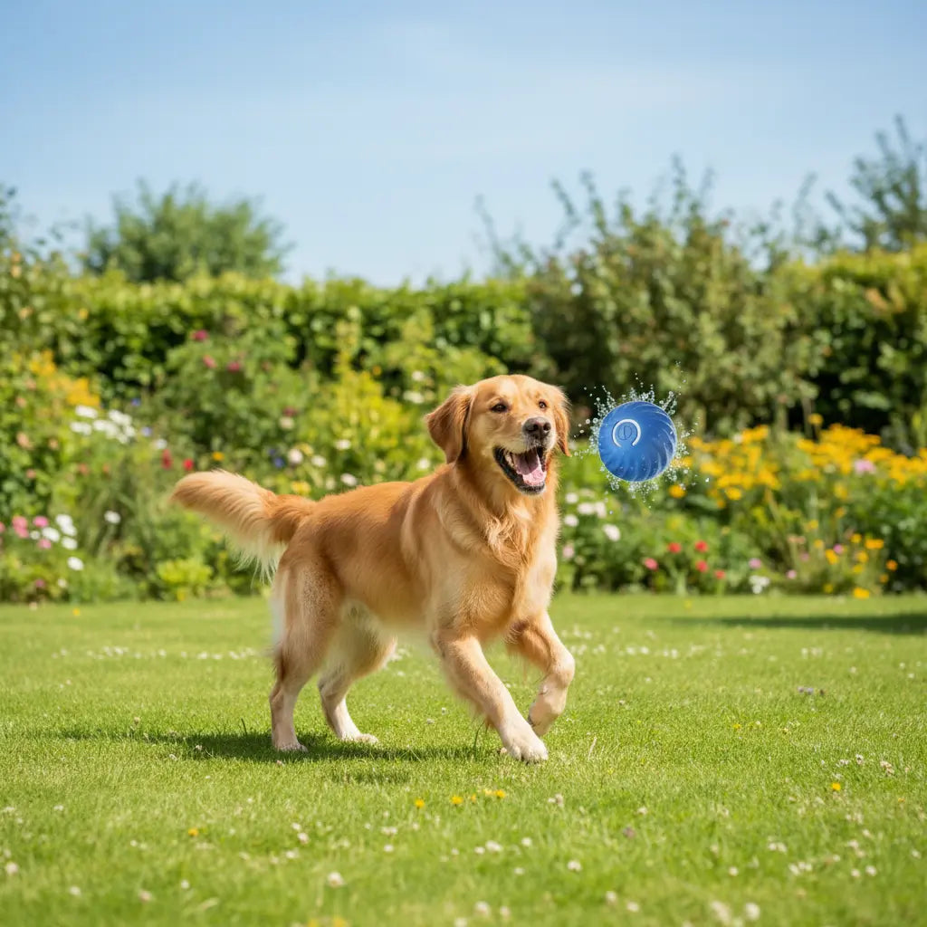 Balle rebondissante à mouvement automatique pour chien